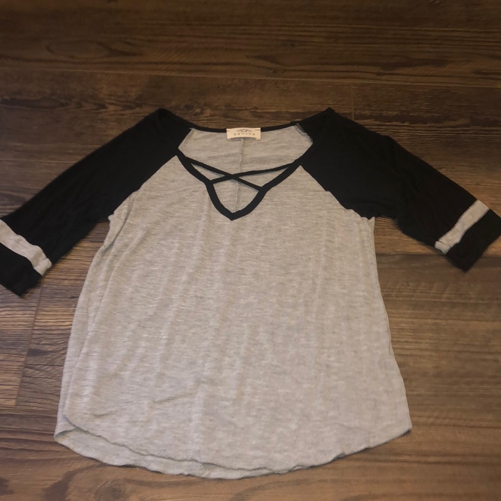 revive comfy tee with cross neck